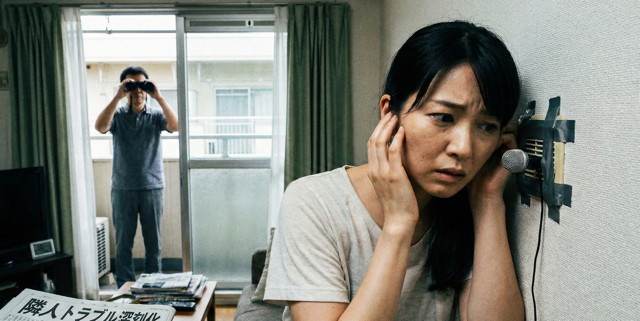 隣人トラブルが原因で盗聴される危険性を示すイメージ写真