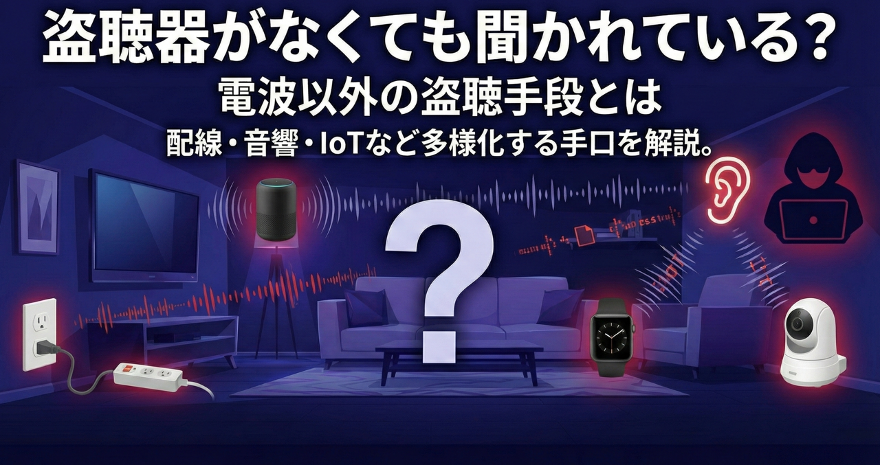 盗聴の多様な手法を示すイメージ